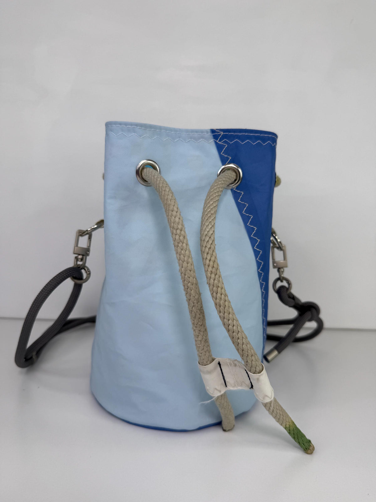 Upcycled Sailcloth Bucket Bag Crossbody Purse