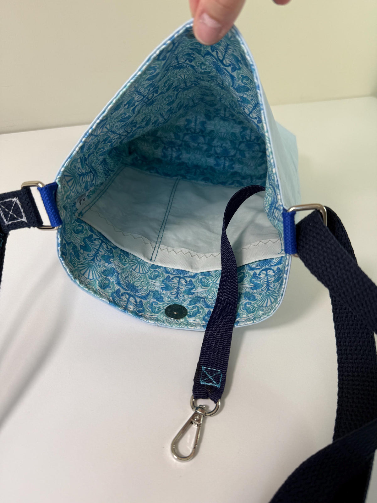 Upcycled Sailcloth Crossbody Tote Bag