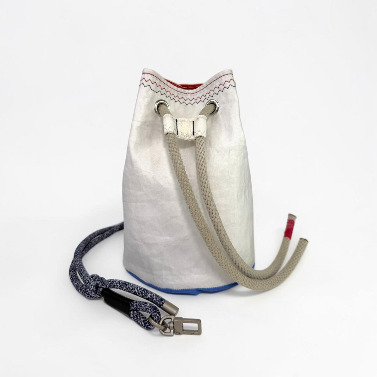 Upcycled Sailcloth Bucket Bag Crossbody Purse
