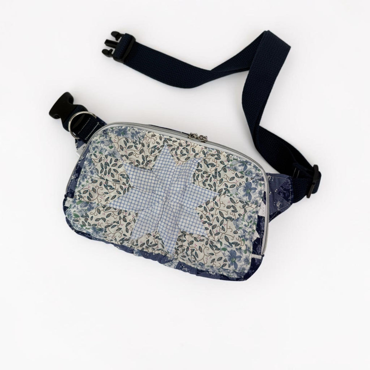 Large Upcycled Vintage Quilt Sling Bag Waist Pack