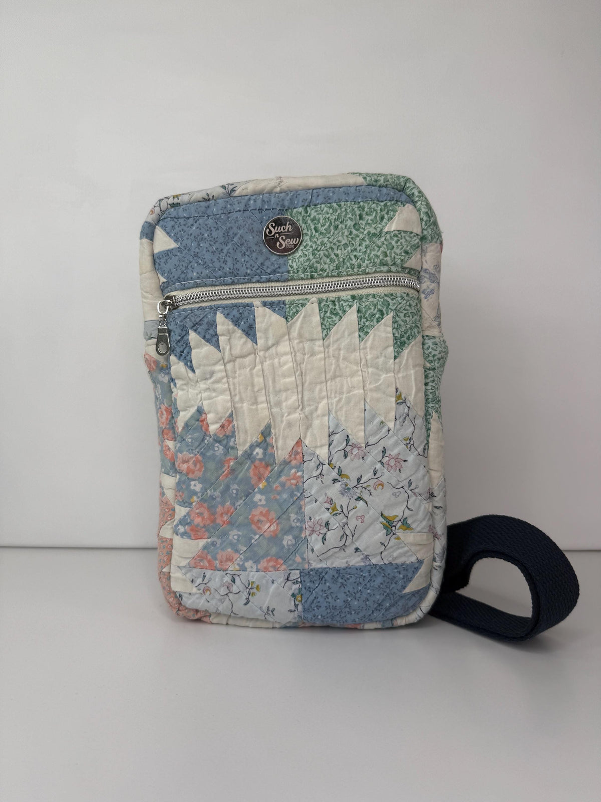Upcycled Vintage Quilt Rectangular Sling Bag