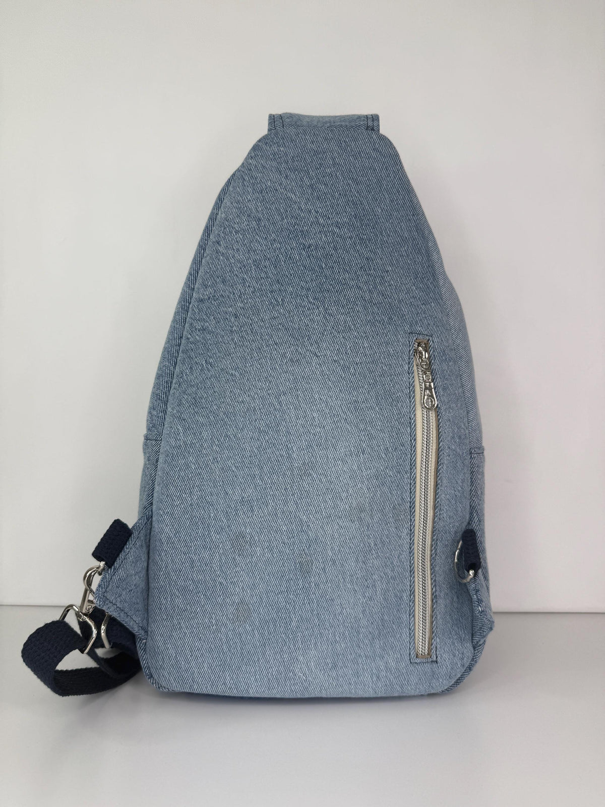 Upcycled Vintage Quilt and Denim Convertible Sling Bag to Backpack