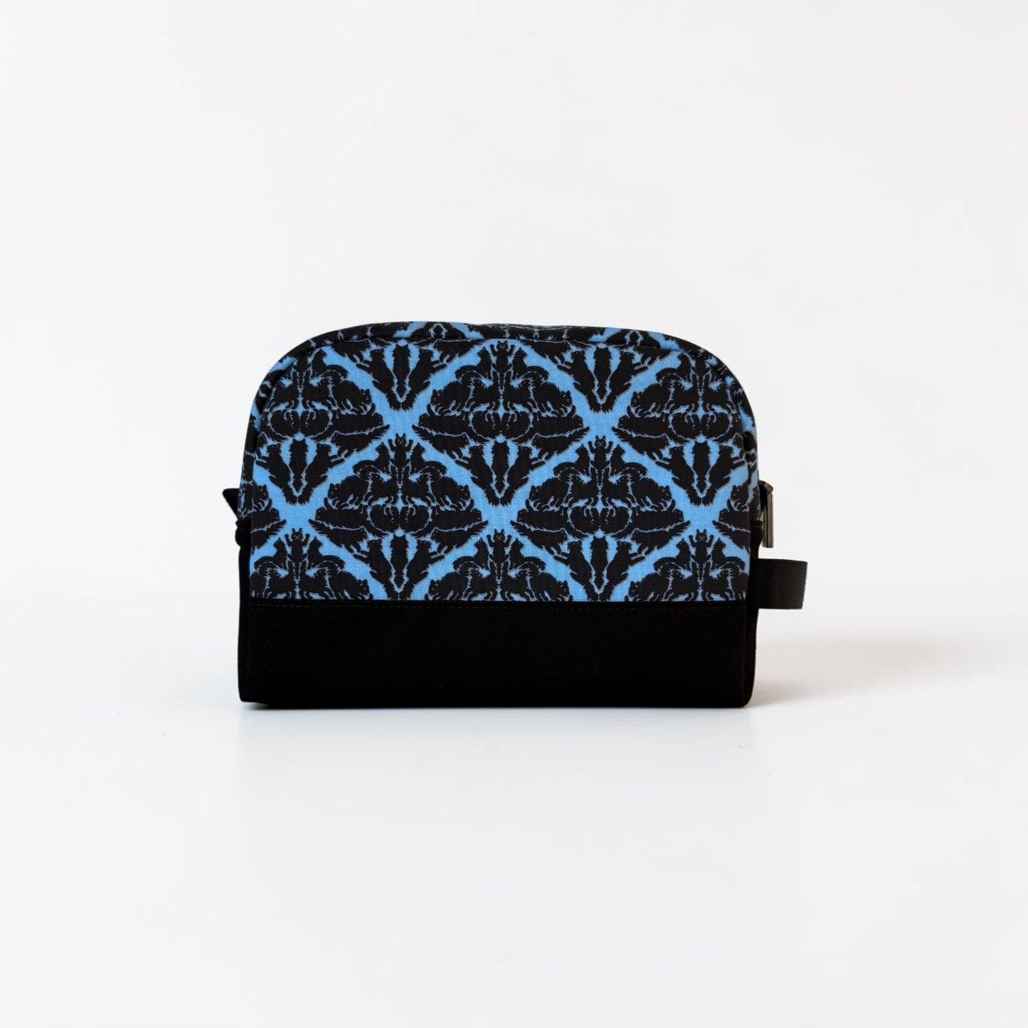 Damask Black Cats Large Zipper Pouch