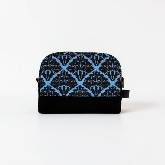 Damask Black Cats Large Zipper Pouch
